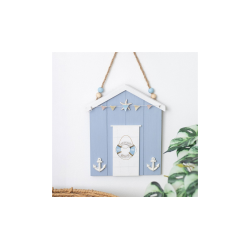 Blue Life Ring Beach Hut Hanging Decoration